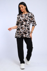 Изображение товара «Женский костюм (футболка+брюки) из кулирки «343» арт 86290» из магазина «Ивановский-Текстиль.РФ»