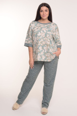 Изображение товара «Женский костюм (туника+брюки) из кулирки «1377» арт 87471» из магазина «Ивановский-Текстиль.РФ»