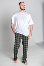 Изображение товара «Мужские брюки из кулирки с полиэстером «Ассортимент 1777-к (хаки)» арт 86464» из магазина «Ивановский-Текстиль.РФ»