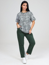 Изображение товара «Женский костюм (футболка+брюки) из кулирки «3524кф-119» арт 84141» из магазина «Ивановский-Текстиль.РФ»