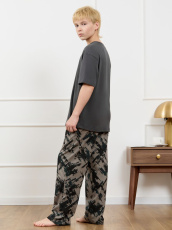 Изображение товара «Костюм для мальчика (футболка+брюки) из кулирки «Этюд-1 [графитовый]» арт 87332» из магазина «Ивановский-Текстиль.РФ»