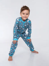 Изображение товара «Пижама для мальчика из футера с начесом «Космодино» арт 73873» из магазина «Ивановский-Текстиль.РФ»