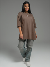 Изображение товара «Женская футболка из кулирки пенье «Марта [кофе]» арт 83266» из магазина «Ивановский-Текстиль.РФ»