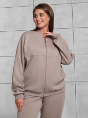 Изображение товара «Женский бомбер из лининга «Авенсис-1 [бежевый]» арт 87701» из магазина «Ивановский-Текстиль.РФ»
