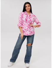 Изображение товара «Женская туника из кулирки «Т-220 (К) (розовый)» арт 86716» из магазина «Ивановский-Текстиль.РФ»