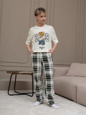 Изображение товара «Костюм для мальчика (футболка+брюки) из кулирки «Мишель-3 [зеленый]» арт 89216» из магазина «Ивановский-Текстиль.РФ»