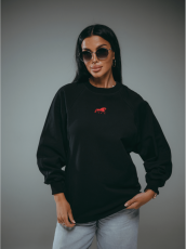 Изображение товара «Женский свитшот из футера 2х нитки пенье фирча «Символ [черный]» арт 86786» из магазина «Ивановский-Текстиль.РФ»