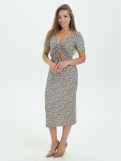 Изображение товара «Женское платье из кашкорсе лапша «Сиара [хаки]» арт 72273» из магазина «Ивановский-Текстиль.РФ»