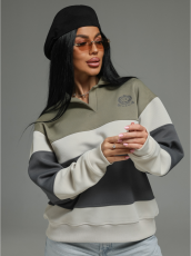 Изображение товара «Женский свитшот из трикотажа диагональ «Тринити [оливковый]» арт 89410» из магазина «Ивановский-Текстиль.РФ»