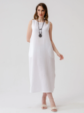 Изображение товара «Женский сарафан из муслина «Муслин 2319-Мус (белый)» арт 83701» из магазина «Ивановский-Текстиль.РФ»