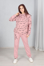 Изображение товара «Женский костюм (худи+брюки) из футера «2129ск07-126» арт 80222» из магазина «Ивановский-Текстиль.РФ»