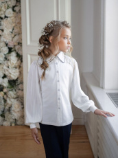 Изображение товара «Блузка для девочки из вискозы «Василиса» арт 87576» из магазина «Ивановский-Текстиль.РФ»