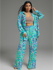 Изображение товара «Женский костюм (рубашка+брюки) из вискозы «Парадиз [бирюзовый]» арт 84198» из магазина «Ивановский-Текстиль.РФ»