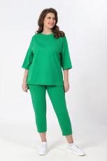 Изображение товара «Женский костюм (джемпер+брюки) из футера с лайкрой «Рейв-3 [зеленый]» арт 88859» из магазина «Ивановский-Текстиль.РФ»