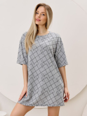 Изображение товара «Женская туника из кулирки меланж «Каперс-1 [серый]» арт 87669» из магазина «Ивановский-Текстиль.РФ»