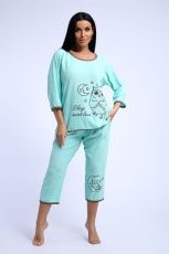 Изображение товара «Женский костюм (футболка+бриджи) из махры «51198» арт 86112» из магазина «Ивановский-Текстиль.РФ»