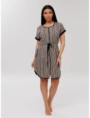 Изображение товара «Женский халат (на молнии с поясом) из кулирки «Х-140 (К) (орнамент)» арт 87877» из магазина «Ивановский-Текстиль.РФ»