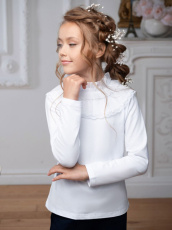 Изображение товара «Блузка для девочки из кулирки с лайкрой «Каролина» арт 86746» из магазина «Ивановский-Текстиль.РФ»