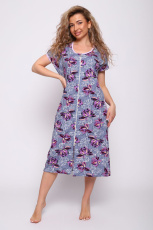 Изображение товара «Женский халат (на молнии) из кулирки «51194» арт 85442» из магазина «Ивановский-Текстиль.РФ»