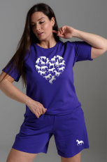 Изображение товара «Женский костюм (футболка+шорты) из футера «8566» арт 85931» из магазина «Ивановский-Текстиль.РФ»