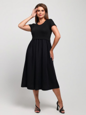 Изображение товара «Женское платье из вискозы и штапеля «Женственность [черный]» арт 85015» из магазина «Ивановский-Текстиль.РФ»