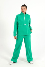 Изображение товара «Женский костюм (толстовка+брюки) из флиса «Скай-2 [зеленый]» арт 78170» из магазина «Ивановский-Текстиль.РФ»