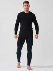 Изображение товара «Мужской термокомплект (лонгслив+кальсоны) из рибаны с начесом «Термо 322-рн (черный)» арт 67921» из магазина «Ивановский-Текстиль.РФ»