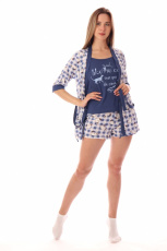 Изображение товара «Женский пеньюар из кулирки «1959ппш01-113» арт 80108» из магазина «Ивановский-Текстиль.РФ»