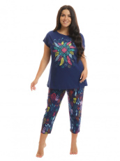 Изображение товара «Женский костюм (футболка+бриджи) из кулирки «Талисман» арт 88091» из магазина «Ивановский-Текстиль.РФ»