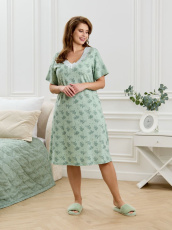 Изображение товара «Женская сорочка из кулирки «Канна-1 [зеленый]» арт 87067» из магазина «Ивановский-Текстиль.РФ»