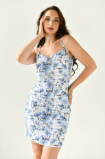 Изображение товара «Женская сорочка из кулирки «Яблоневый цвет 2180-К (голубой)» арт 79661» из магазина «Ивановский-Текстиль.РФ»