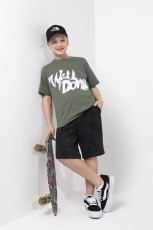 Изображение товара «Футболка для мальчика из кулирки с лайкрой «Леон-3 [хаки]» арт 83854» из магазина «Ивановский-Текстиль.РФ»