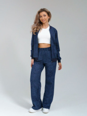 Изображение товара «Женский костюм (толстовка+брюки) из футера варенки «К-062 (кобальт)» арт 84426» из магазина «Ивановский-Текстиль.РФ»