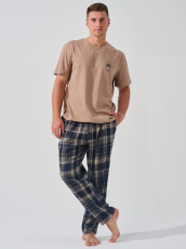 Изображение товара «Мужская пижама (футболка+брюки) из кулирки с полиэстером «Авангард 2390-к/ф (бежевый)» арт 86579» из магазина «Ивановский-Текстиль.РФ»