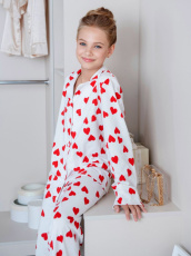 Изображение товара «Пижама для девочки (рубашка+брюки) из кулирки «Любасон» арт 86748» из магазина «Ивановский-Текстиль.РФ»