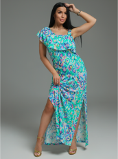 Изображение товара «Женское платье из вискозы «Гаваи [бирюзовый]» арт 84358» из магазина «Ивановский-Текстиль.РФ»