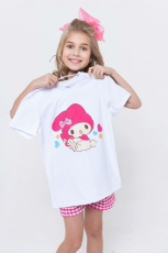 Изображение товара «Пижама для девочки из кулирки «2+1» арт 73566» из магазина «Ивановский-Текстиль.РФ»