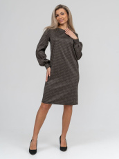 Изображение товара «Женское платье из жаккарда «П-035 (мокко)» арт 81883» из магазина «Ивановский-Текстиль.РФ»