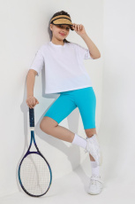 Изображение товара «Бриджи для девочки из кулирки с лайкрой «Для девочки №5 [морская волна]» арт 83402» из магазина «Ивановский-Текстиль.РФ»