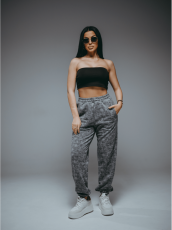 Изображение товара «Женские брюки из футера 3х нитки пенье фирча «Стиль [светло-серый варенка]» арт 86179» из магазина «Ивановский-Текстиль.РФ»