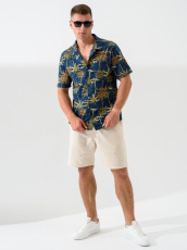 Изображение товара «Женская рубашка из кулирки «Багамы 2111-К (чернильный)» арт 83817» из магазина «Ивановский-Текстиль.РФ»