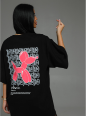 Изображение товара «Женская футболка из кулирки «Бабл [черный собачка]» арт 83135» из магазина «Ивановский-Текстиль.РФ»