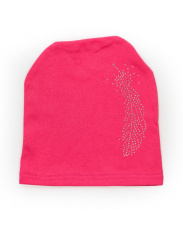 Изображение товара «Шапка для девочки из рибаны «Перышко ярко-розовый» арт 73453» из магазина «Ивановский-Текстиль.РФ»