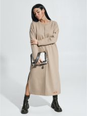 Изображение товара «Женское платье из футера петля «Тайра [капучино]» арт 86170» из магазина «Ивановский-Текстиль.РФ»