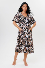 Изображение товара «Женский халат (на молнии) из кулирки «2177» арт 86767» из магазина «Ивановский-Текстиль.РФ»