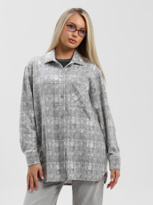 Изображение товара «Женская рубашка из флиса «Вселенная [серый]» арт 85986» из магазина «Ивановский-Текстиль.РФ»