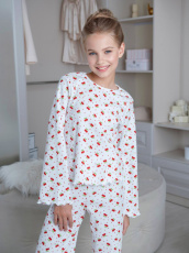 Изображение товара «Пижама для девочки (футболка+брюки) из интерлока «Сериз» арт 86749» из магазина «Ивановский-Текстиль.РФ»