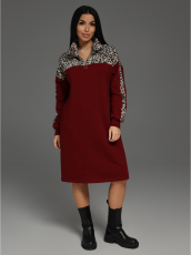 Изображение товара «Женское платье из футера с лайкрой «Синди [бордо]» арт 82475» из магазина «Ивановский-Текстиль.РФ»