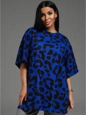 Изображение товара «Женская футболка из кулирки «Ирбис [василек]» арт 83911» из магазина «Ивановский-Текстиль.РФ»