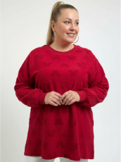 Изображение товара «Женский свитшот из махры жаккард «Ребека [микки бордо]» арт 87616» из магазина «Ивановский-Текстиль.РФ»